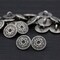 4 Pieces Antique Silver Vortex of Flowers Shank Metal Buttons 5/8 Inch